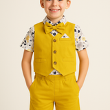 Boy's Yellow Shorts Suit Set